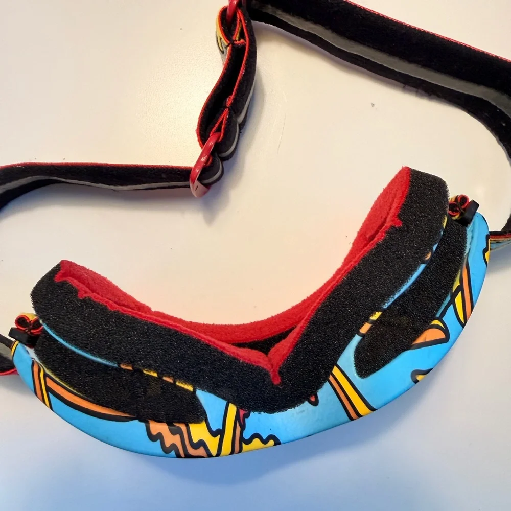 Spy Optic Crusher Elite Ski Goggles JR Youth Orange Lens Multicolor Strap